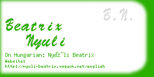 beatrix nyuli business card